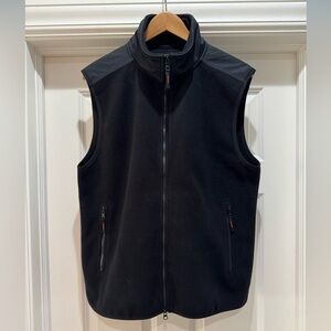 Banana Republic Men’s Fleece Vest Sz L Black full zip